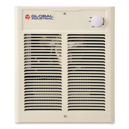 Fan Forced Wall Heater, Shaded Pole Motor, 2,000 W, 10.63 x 4.75 x 12.25, White