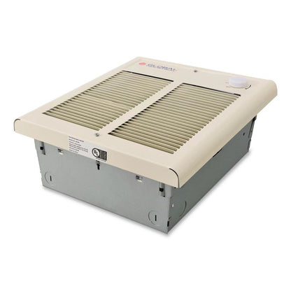 Fan Forced Wall Heater, Shaded Pole Motor, 2,000 W, 10.63 x 4.75 x 12.25, White