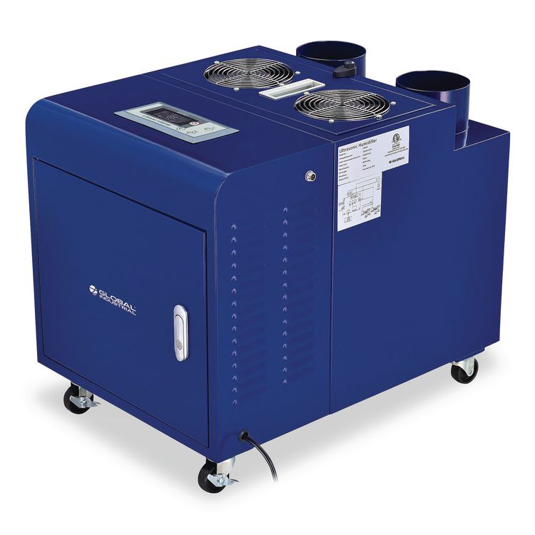 Ultrasonic Humidifier, Cool Mist with Dual Output, 53 pt Tank Capacity, 18.25 x 24.75 x 22.25, Blue