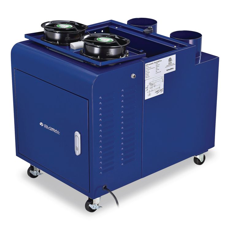 Ultrasonic Humidifier, Cool Mist with Dual Output, 53 pt Tank Capacity, 18.25 x 24.75 x 22.25, Blue