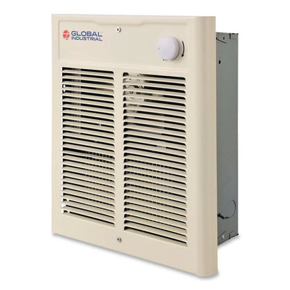 Fan Forced Wall Heater, Shaded Pole Motor, 2,000 W, 10.63 x 4.75 x 12.25, White