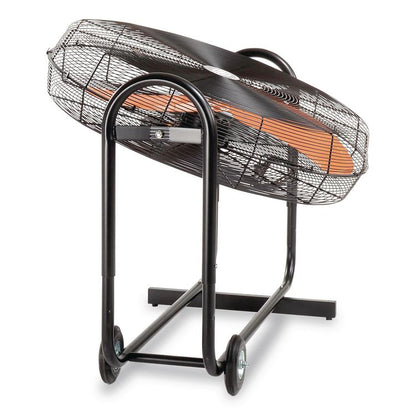 Portable Tilt Blower Drum Fan, 36", 2 Speeds, Black/Orange