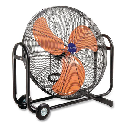Portable Tilt Blower Drum Fan, 36", 2 Speeds, Black/Orange
