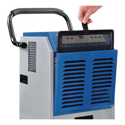 Commercial Dehumidifier with Humidistat, 70 pt Tank Capacity, 17 x 20.31 x 32.5, Gray