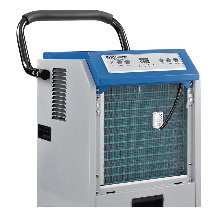 Commercial Dehumidifier with Humidistat, 70 pt Tank Capacity, 17 x 20.31 x 32.5, Gray
