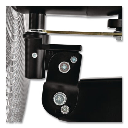 Deluxe Oscillating Wall Mount Fan, 24", 3 Speeds, Silver