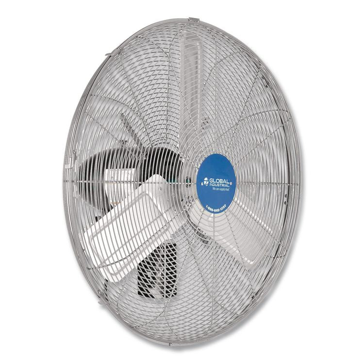 Deluxe Oscillating Wall Mount Fan, 30", 3 Speeds, Black/Silver