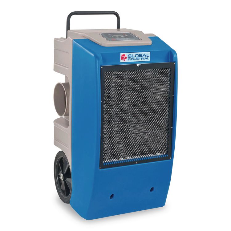 Low Grain Refrigerant Dehumidifier with Pump, 130 pt Tank Capacity, 22.43 x 20.81 x 37.81, Blue