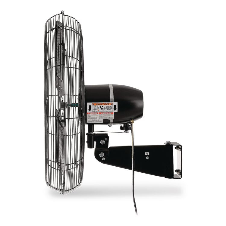 2-Speed Oscillating Outdoor Rated Wall Mount Fan, 24", Black