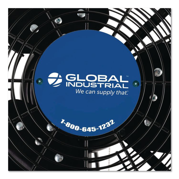 2-Speed Oscillating Outdoor Rated Wall Mount Fan, 24", Black