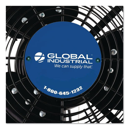 2-Speed Oscillating Outdoor Rated Wall Mount Fan, 24", Black