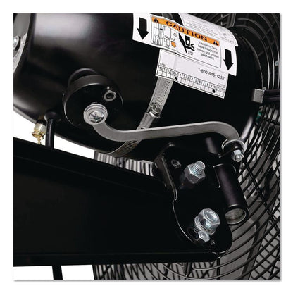 2-Speed Oscillating Outdoor Rated Wall Mount Fan, 24", Black