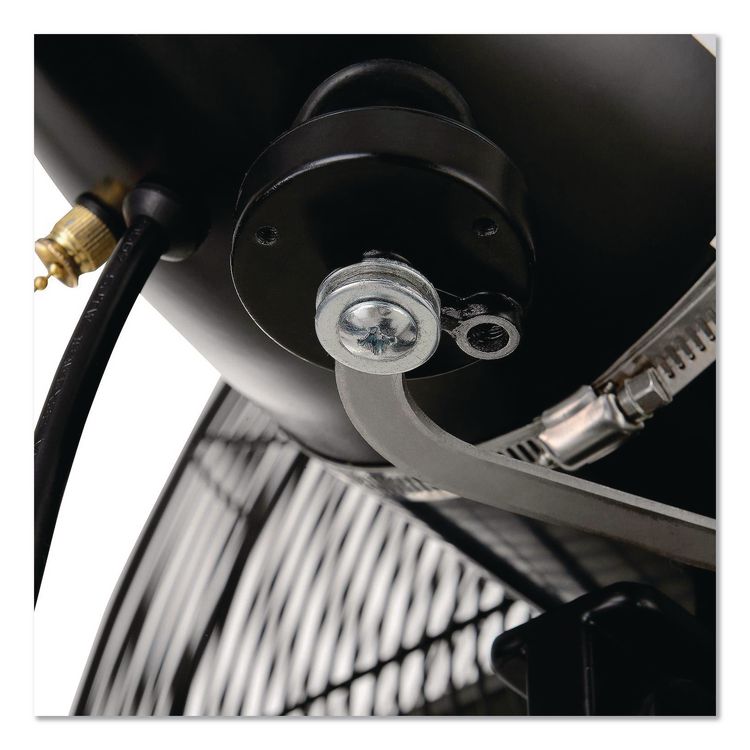 2-Speed Oscillating Outdoor Rated Wall Mount Fan, 24", Black