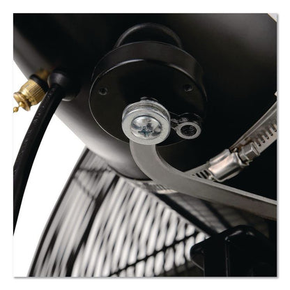 2-Speed Oscillating Outdoor Rated Wall Mount Fan, 24", Black