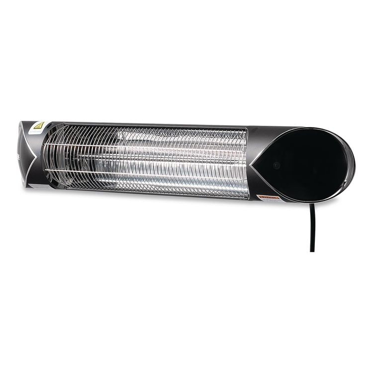Infrared Patio Heater with Remote Control, 1,500 W, 35.38 x 5.13 x 3.5, Black