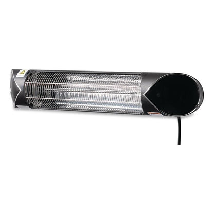 Infrared Patio Heater with Remote Control, 1,500 W, 35.38 x 5.13 x 3.5, Black
