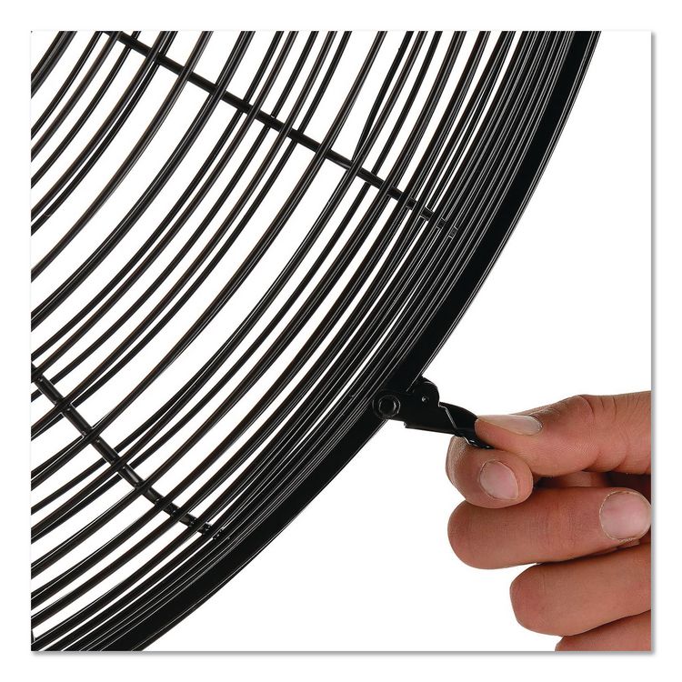 2-Speed Oscillating Outdoor Rated Wall Mount Fan, 24", Black