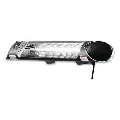 Infrared Patio Heater with Remote Control, 1,500 W, 35.38 x 5.13 x 3.5, Black