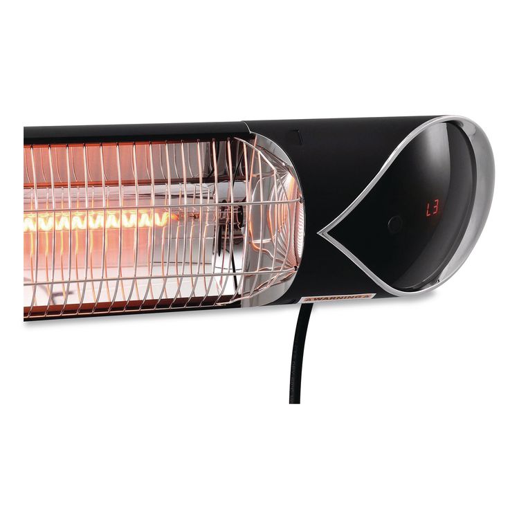 Infrared Patio Heater with Remote Control, 1,500 W, 35.38 x 5.13 x 3.5, Black