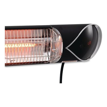 Infrared Patio Heater with Remote Control, 1,500 W, 35.38 x 5.13 x 3.5, Black