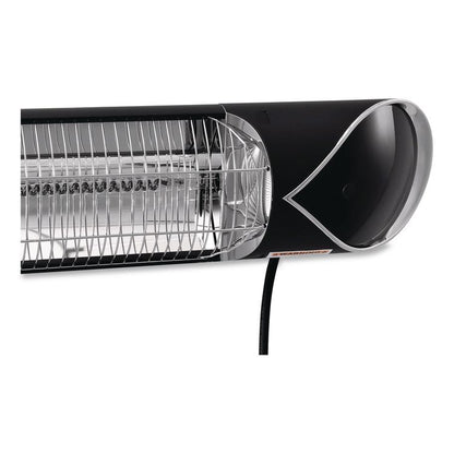 Infrared Patio Heater with Remote Control, 1,500 W, 35.38 x 5.13 x 3.5, Black
