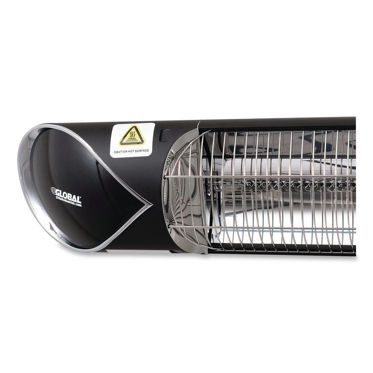 Infrared Patio Heater with Remote Control, 1,500 W, 35.38 x 5.13 x 3.5, Black
