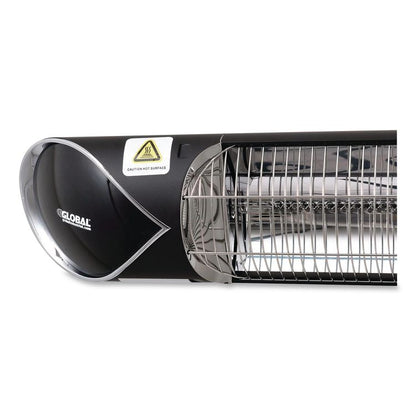 Infrared Patio Heater with Remote Control, 1,500 W, 35.38 x 5.13 x 3.5, Black