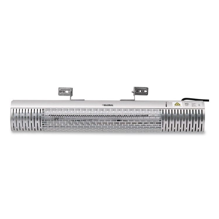 Infrared Patio Heater with Remote Control, 1,500 W. 30.75 x 5 x 5.38, Silver