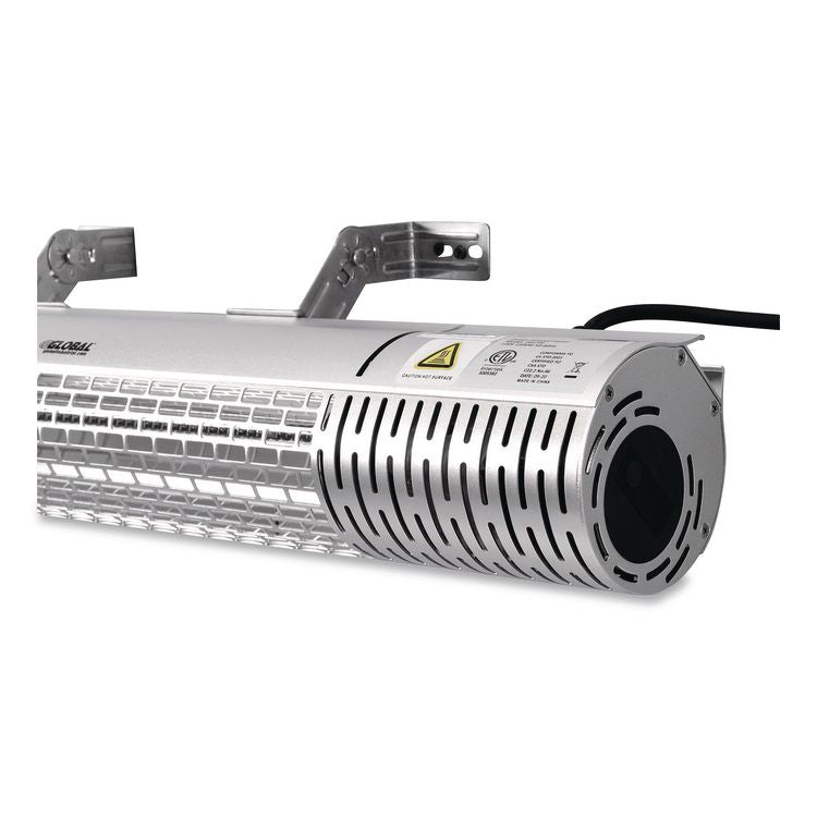 Infrared Patio Heater with Remote Control, 1,500 W. 30.75 x 5 x 5.38, Silver