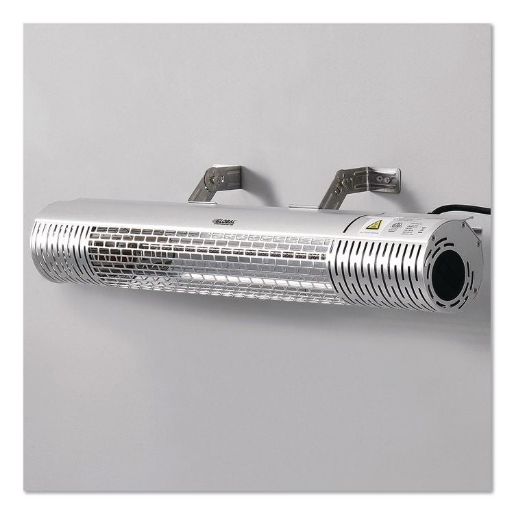 Infrared Patio Heater with Remote Control, 1,500 W. 30.75 x 5 x 5.38, Silver