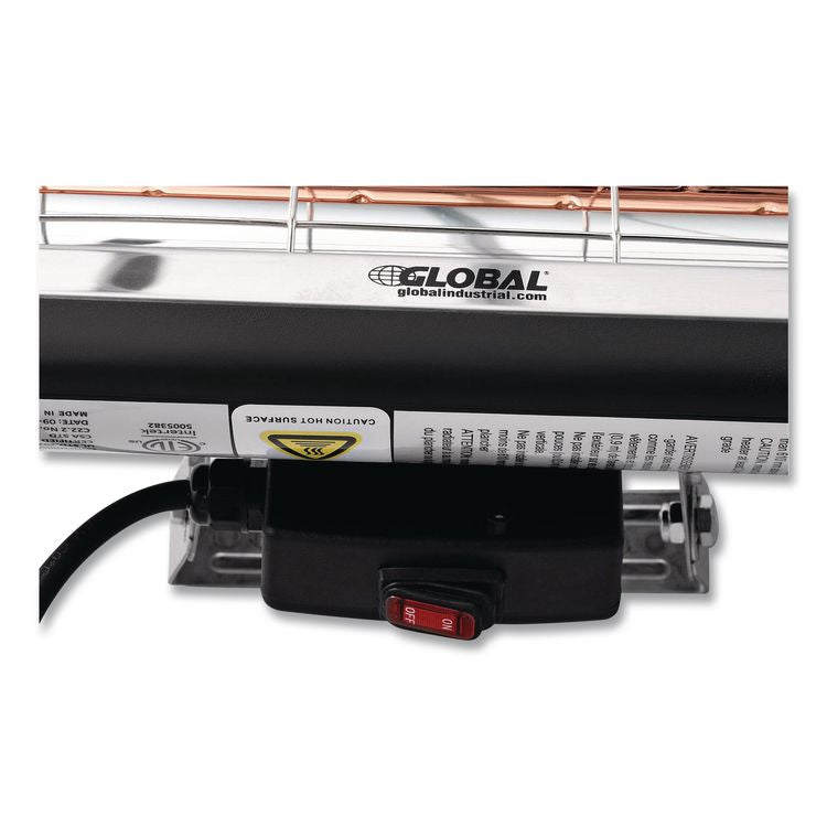 Infrared Patio Heater Low Glare, 1,500 W, 3 x 7 x 7.5, Black