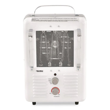 Portable Milkhouse Style Electric Heater, 1,500 W, 8 x 10.25 x 15.75, White