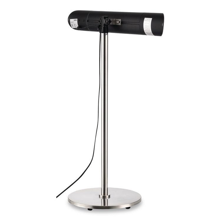 Infrared Patio Heater Free Standing with Remote Control, 1,500 W, 35.38 x 5.13 x 42 to 82, Black