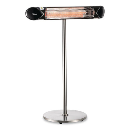 Infrared Patio Heater Free Standing with Remote Control, 1,500 W, 35.38 x 5.13 x 42 to 82, Black