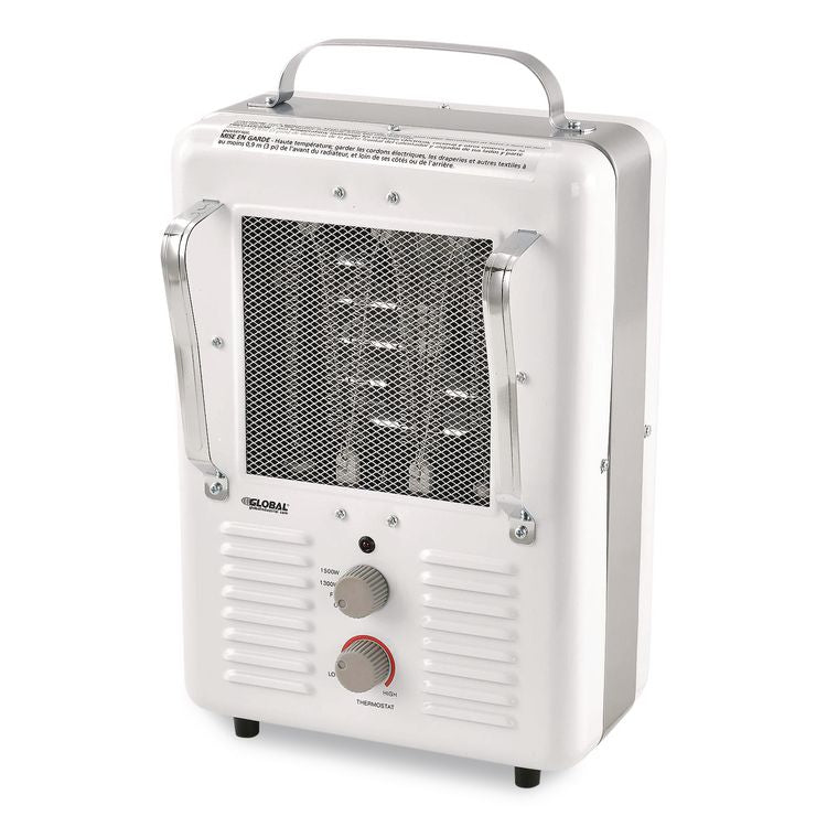 Portable Milkhouse Style Electric Heater, 1,500 W, 8 x 10.25 x 15.75, White