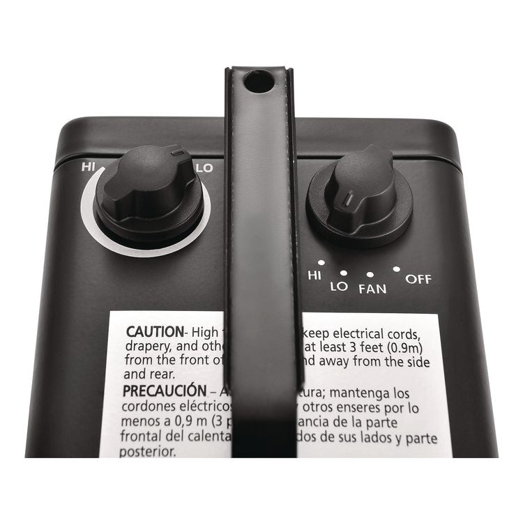 Portable Heater, 1,500 W, 5.31 x 7.12 x 4.93, Black