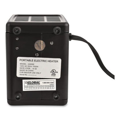 Portable Heater, 1,500 W, 5.31 x 7.12 x 4.93, Black