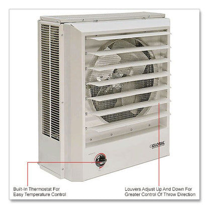 Unit Heater Horizontal or Vertical Downflow, Multi-Watt, 7,500 W, 19 x 8.5 x 21.43, White