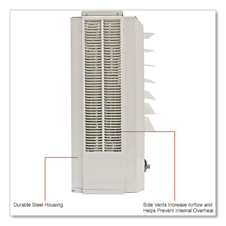 Unit Heater Horizontal or Vertical Downflow, Multi-Watt, 7,500 W, 19 x 8.5 x 21.43, White