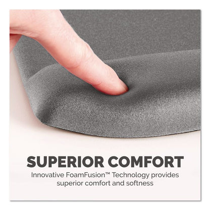 PlushTouch Mouse Pad with Wrist Rest, 7.25 x 9.38, Graphite