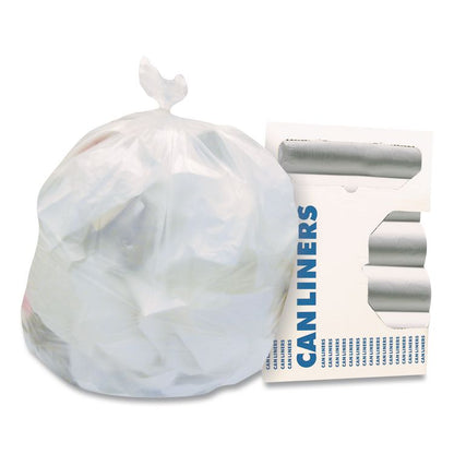 Linear Low-Density Can Liners, 30 gal, 0.65 mil, 30" x 36", Clear, 250/Carton