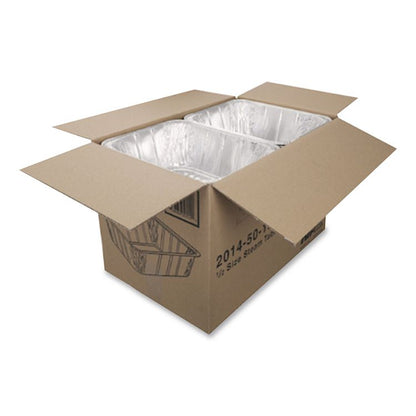 Aluminum Steam Table Pans, Half-Size Extra Deep, 4.19" Deep, 10.31 x 12.69, 100/Carton