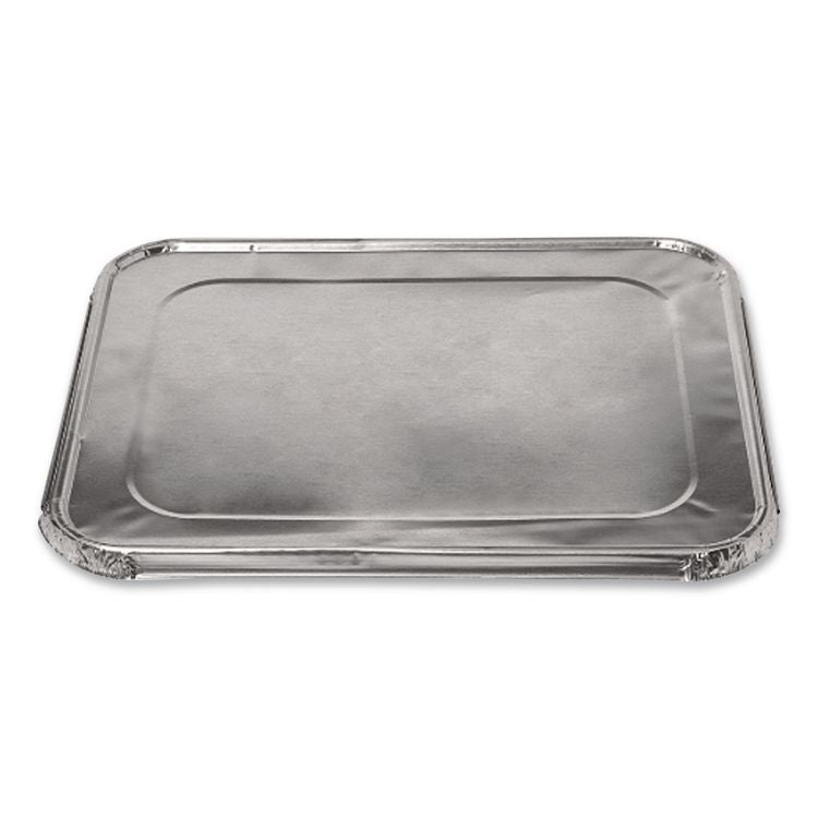 Steam Pan Foil Lids, Fits Half-Size Pan, 30 Gauge, 12.27 x 10.44, 100/Carton