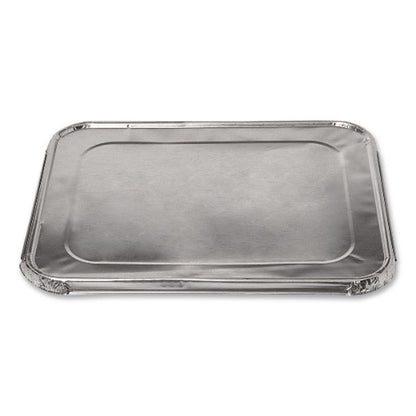 Steam Pan Foil Lids, Fits Half-Size Pan, 30 Gauge, 12.27 x 10.44, 100/Carton