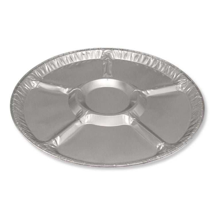 Aluminum Lazy Susan, 6 Compartments, 18" Diameter x 0.94" h, 25/Carton