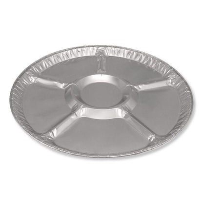Aluminum Lazy Susan, 6 Compartments, 18" Diameter x 0.94" h, 25/Carton