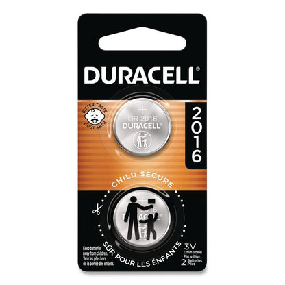 Lithium Coin Batteries With Bitterant, 2016, 2/Pack