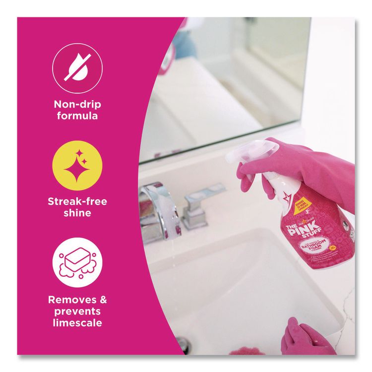 Miracle Bathroom Foam Cleaner, Fruity Scent, 25.4 oz Trigger Spray Bottle