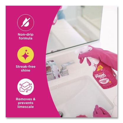 Miracle Bathroom Foam Cleaner, Fruity Scent, 25.4 oz Trigger Spray Bottle, 4/Carton