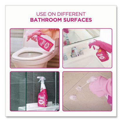 Miracle Bathroom Foam Cleaner, Fruity Scent, 25.4 oz Trigger Spray Bottle, 4/Carton